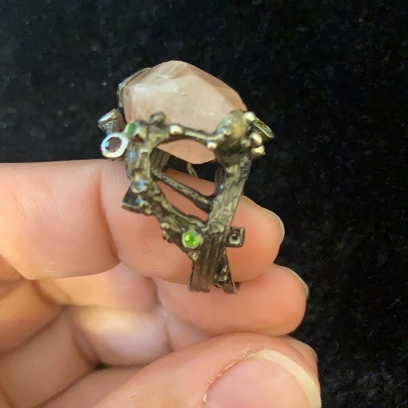 12+ carat natural Morganite ring size 7.5 artisan crafted OOAK - Picture 3 of 6